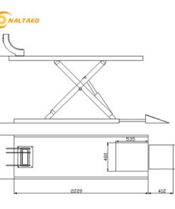 Bàn nâng 700kg chuyên dụng cho sửa chữa xe máy