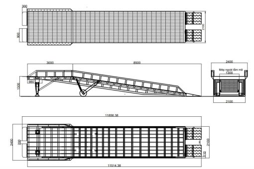 Cầu dẫn xe nâng 8 tấn 4