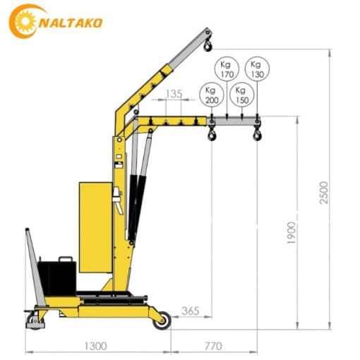 cẩu mini điện 200kg