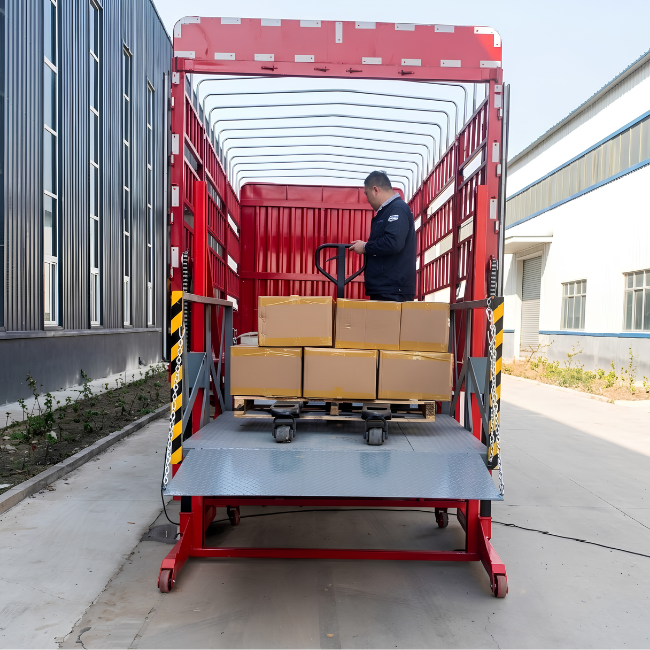 Mini Forklift Ramp – Wheeled Type with Hydraulic Lift 2 Mini Forklift Ramp – Wheeled Type with Hydraulic Lift 2