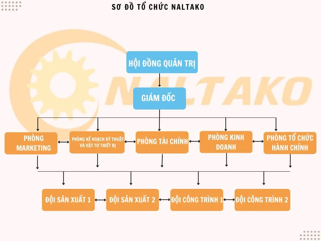 Chi tiết sơ đồ tổ chức của Naltako