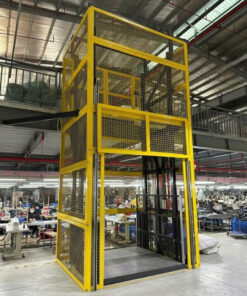 Hydraulic Freight Lift with Cage