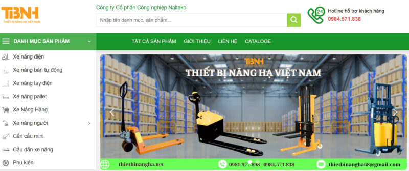 Thiết Bị Nâng Hạ Việt Nam với đa dạng danh mục sản phẩm thủy lực chất lượng 