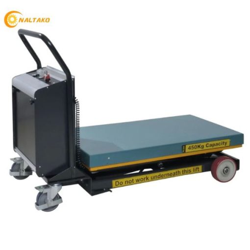 Xe nâng mặt bàn 450kg chạy điện ắc quy