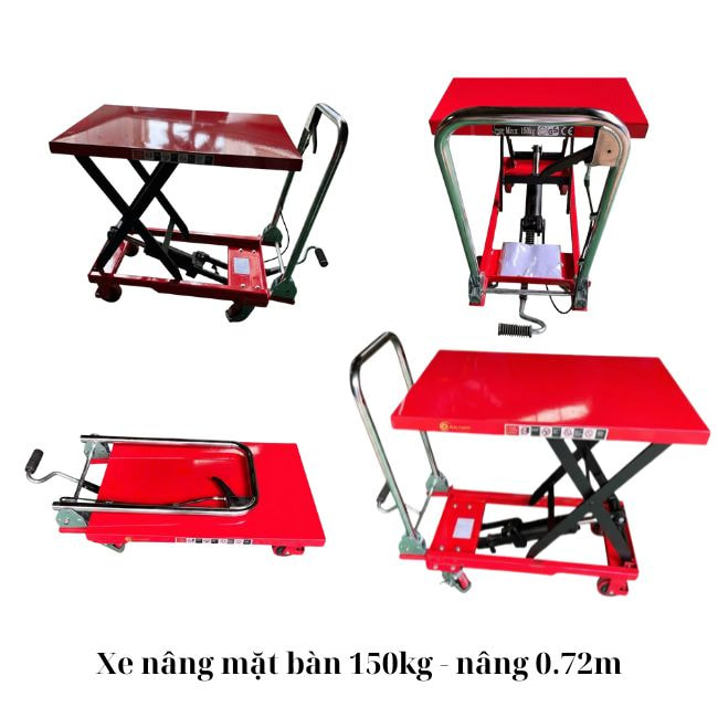 Xe nâng mặt bàn 150kg - nâng cao 0.72m
