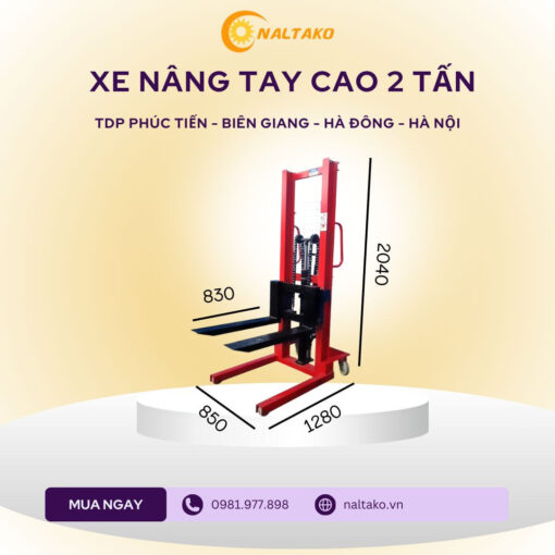 Xe nâng tay cao 2 tấn