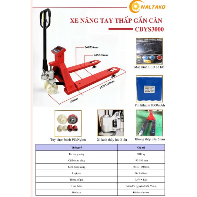Xe Nâng Tay Có Gắn Cân Điện Tử 2 Xe Nâng Tay Có Gắn Cân Điện Tử 2